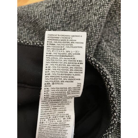 Banana Republic Size 8L Black White Tweed Wide Leg Dress Pants - Picture 4 of 6